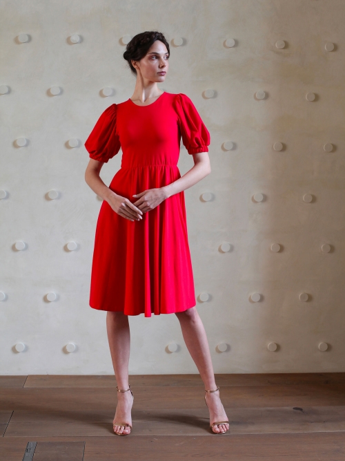 Šaty červené kapka