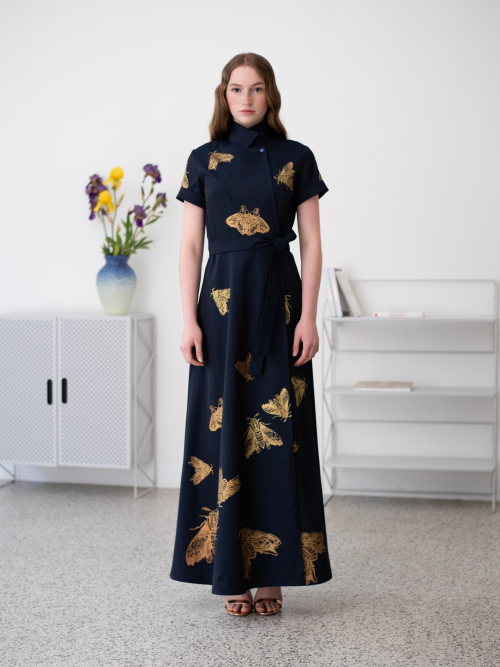 Šaty dlouhé zavinovací bavlna