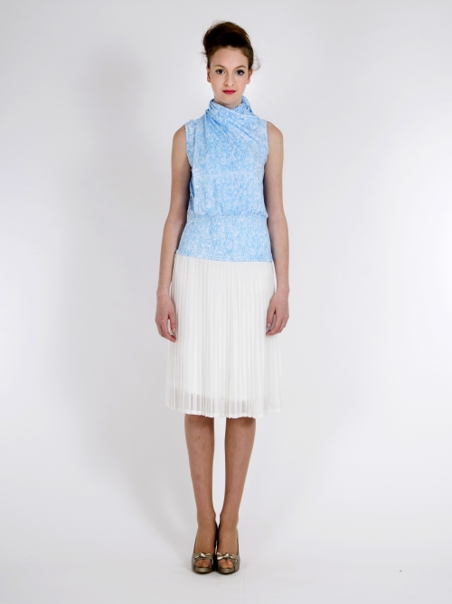 Sukně plisé bílá