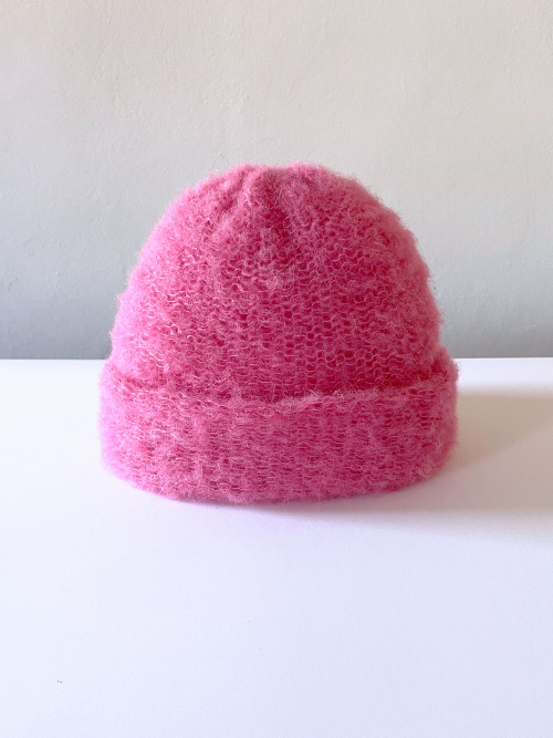 Čepice růžová silk