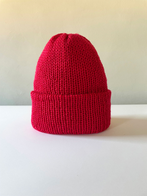 Čepice červená merino